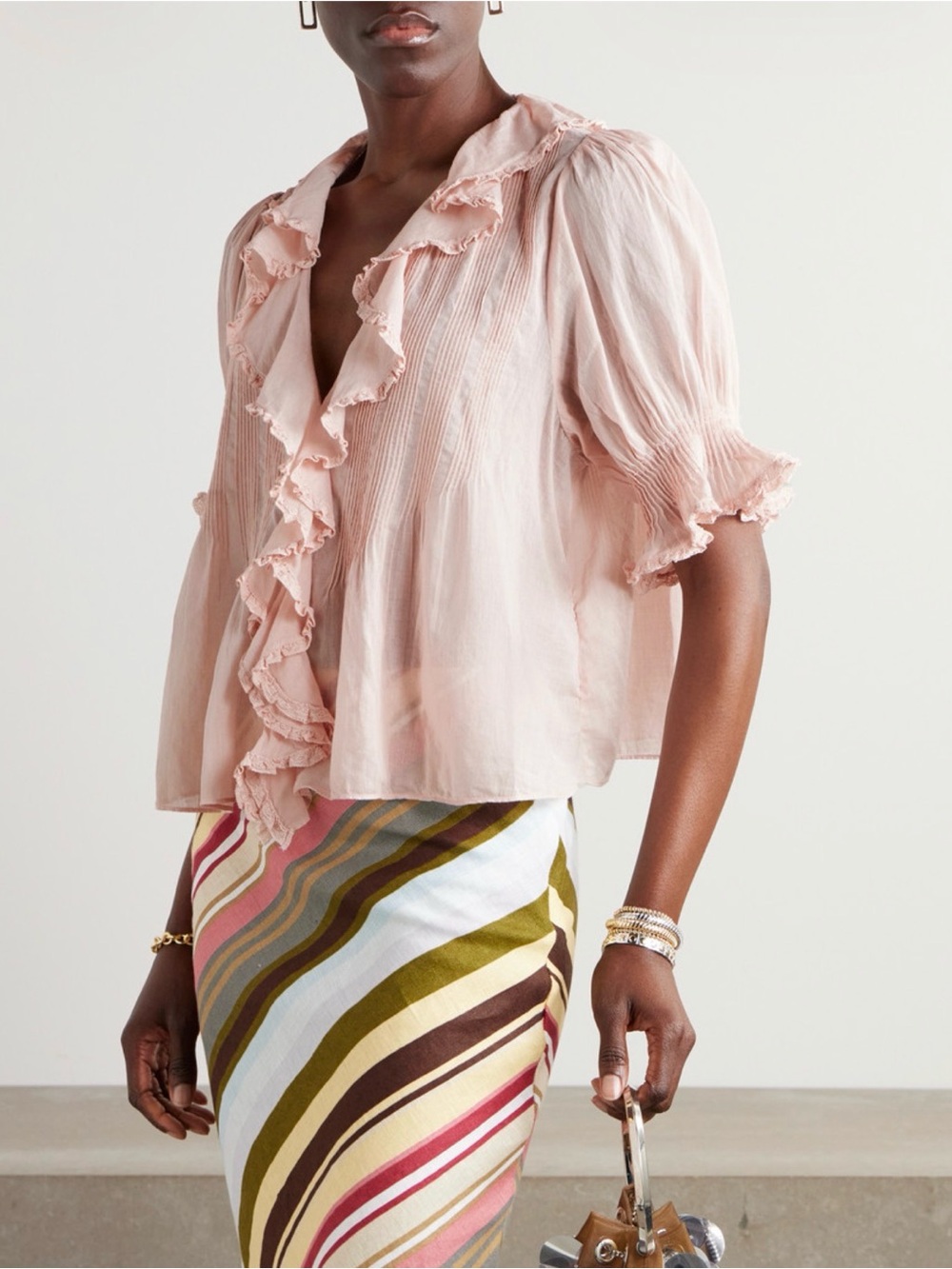 NWT Doen Henri Blouse in Pink